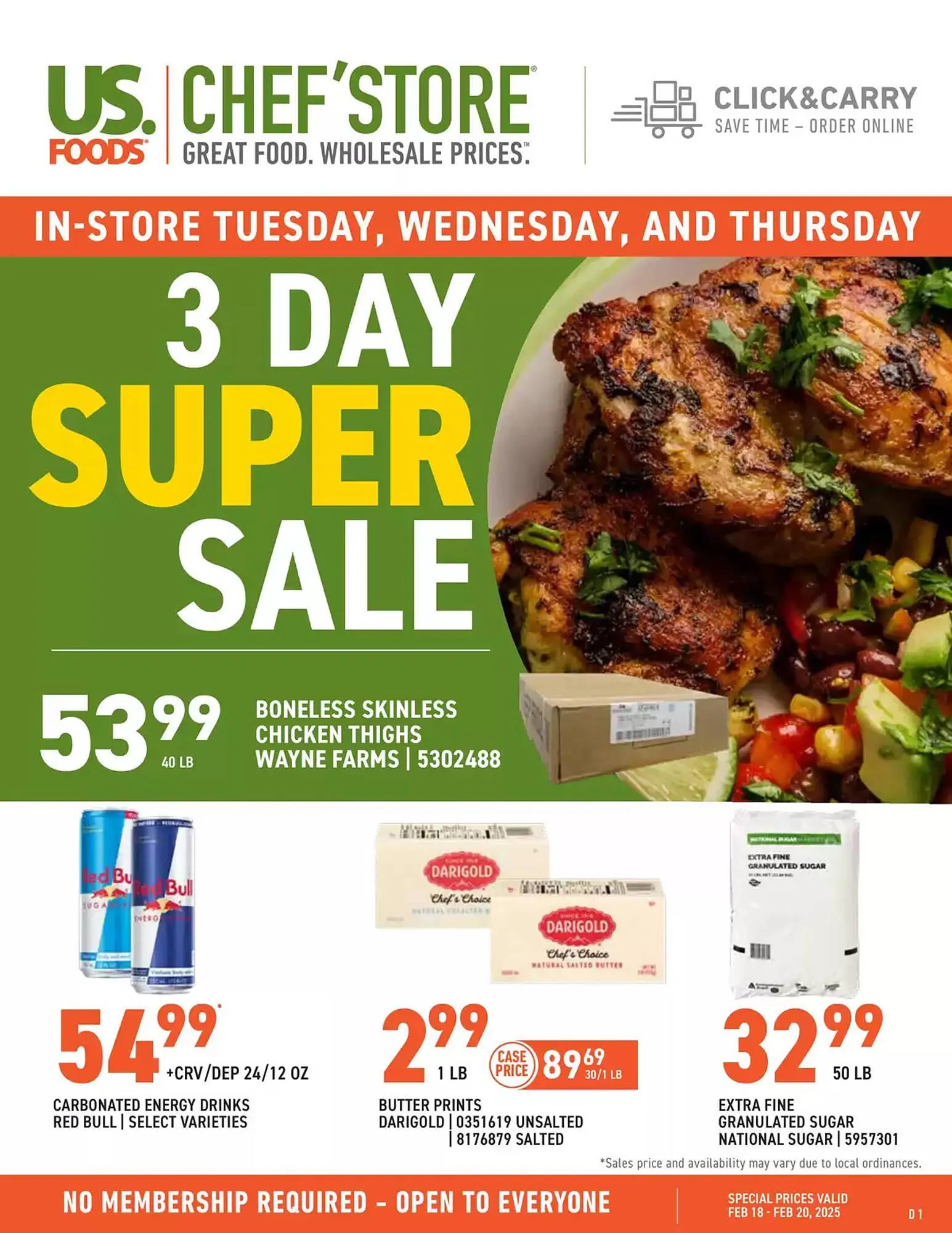 Weekly ad US Foods Chef's Store Weekly Ad from February 18 to February 20 2025 - Page 1