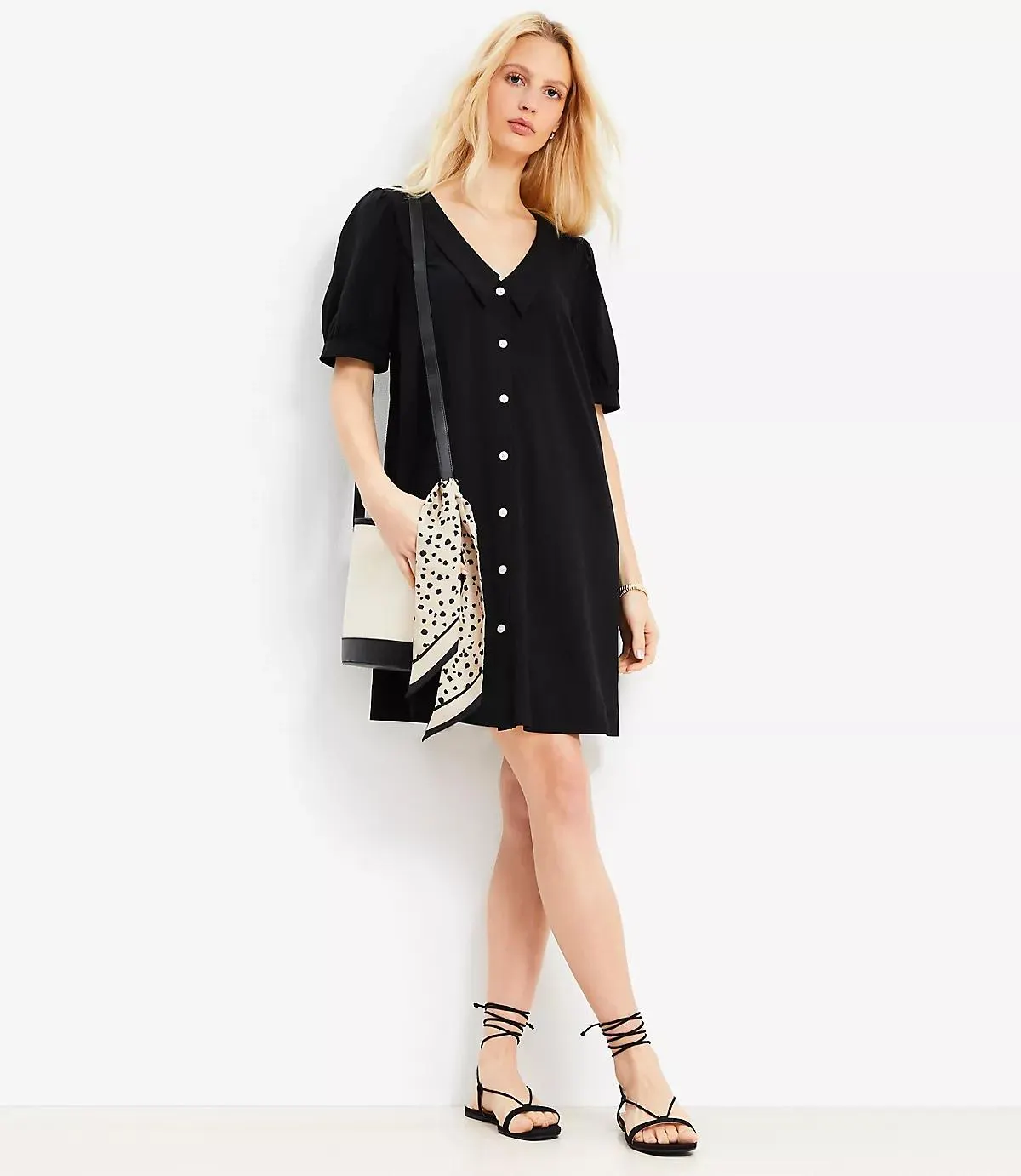 Collared Button Mini Dress