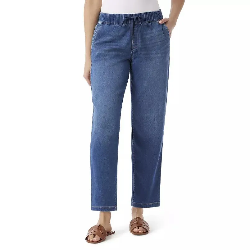 Women's Gloria Vanderbilt Knitology Anya Drawstring Straight Leg Jeans