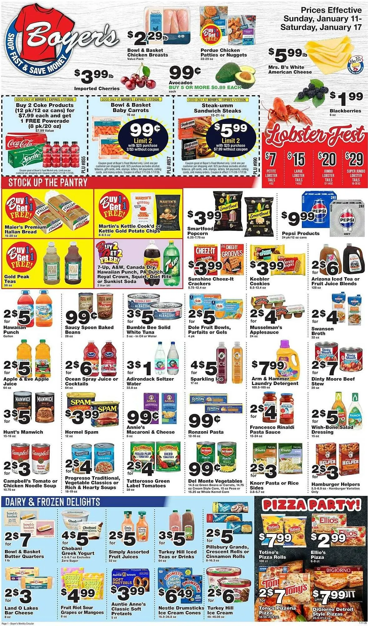 Weekly ad Boyer's Food Markets weekly ad from January 11 to January 17 2026 - Page 1