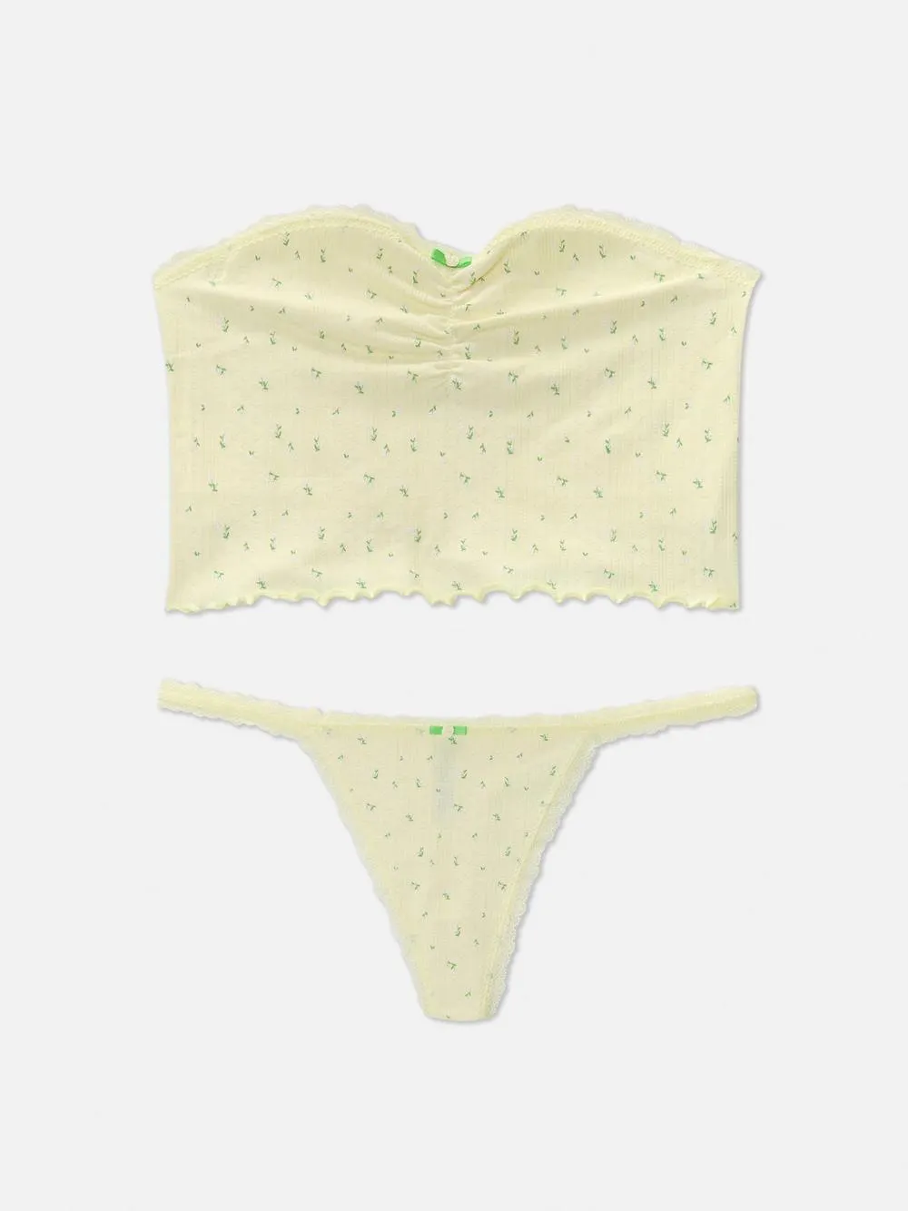 Bandeau Pointelle Lingerie Set