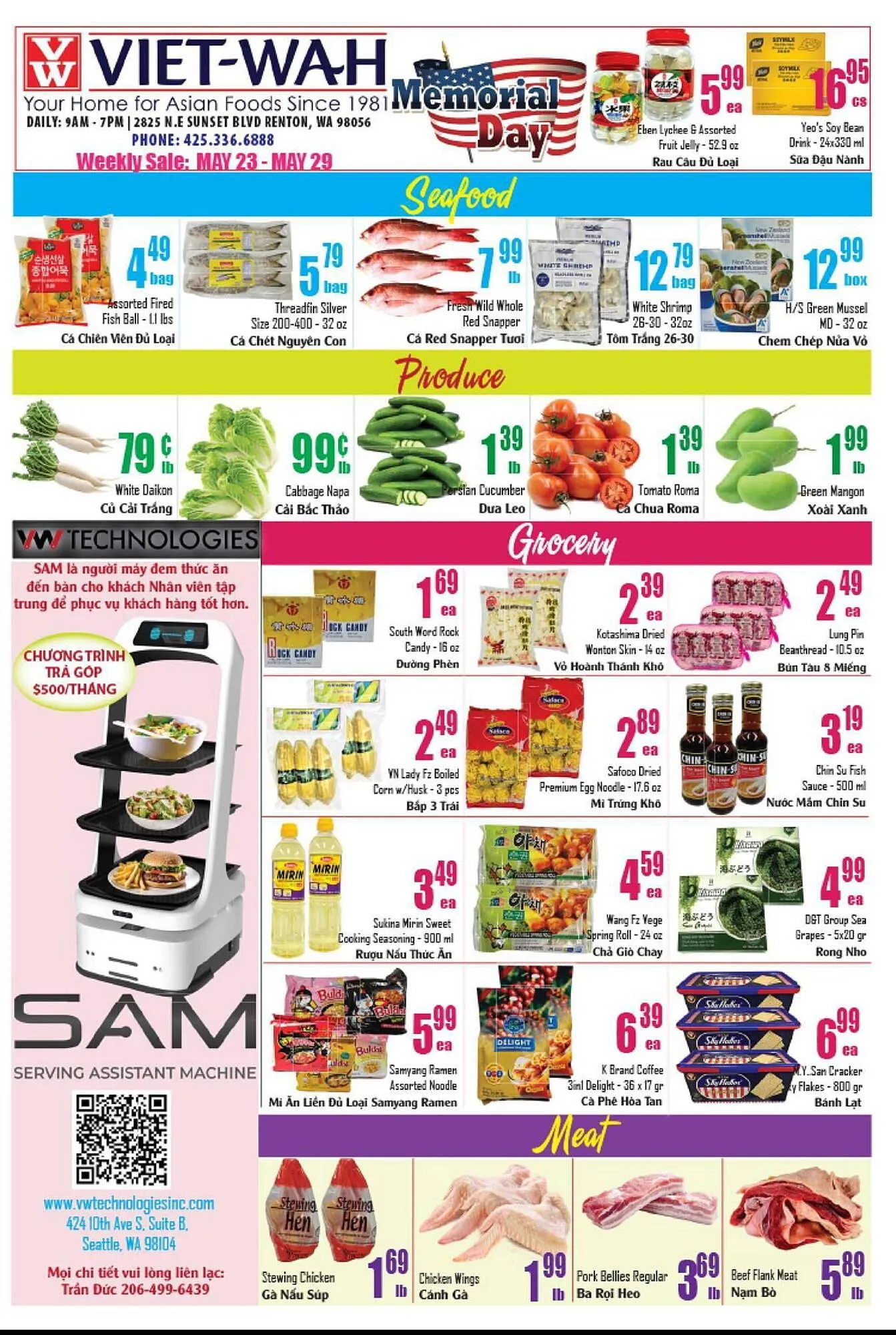 Weekly ad Viet Wah Supermarket Weekly Ad from May 23 to May 29 2025 - Page 1