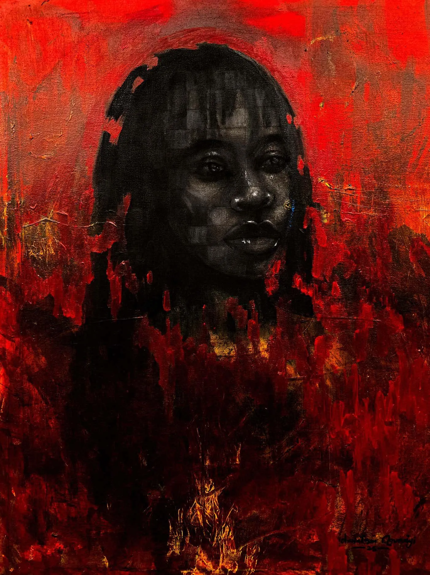 Weight They Cannot See 3 (Truth Never Die) - 21st Century, Contemporary, Black