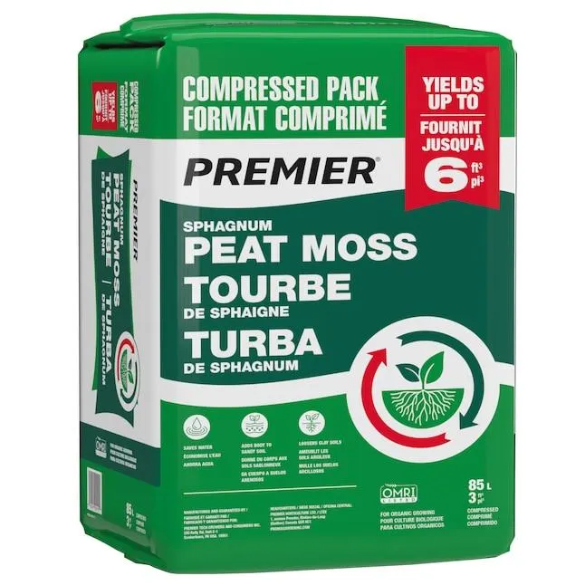 Premier Peat Moss 3-cu ft. Organic Peat moss Moisture control