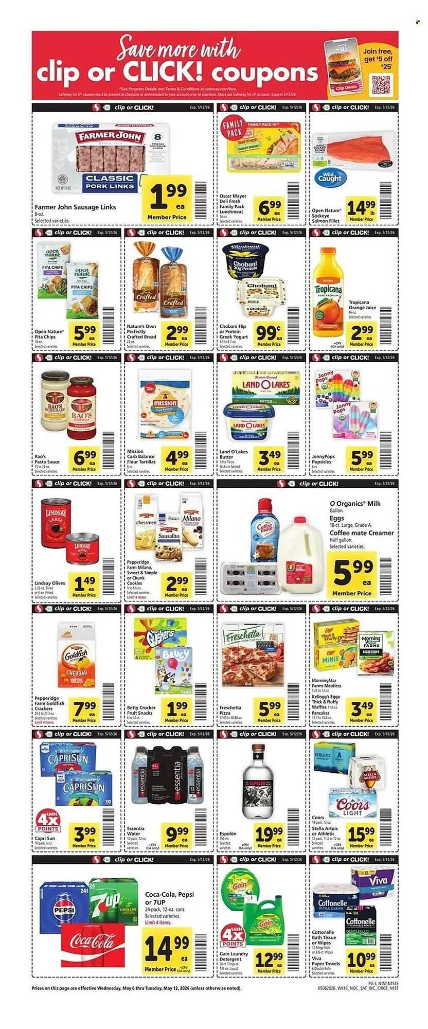 Weekly promotion Safeway weekly ad spanning from May 6 to May 12 2026 - Page 5 for Catalogue 365