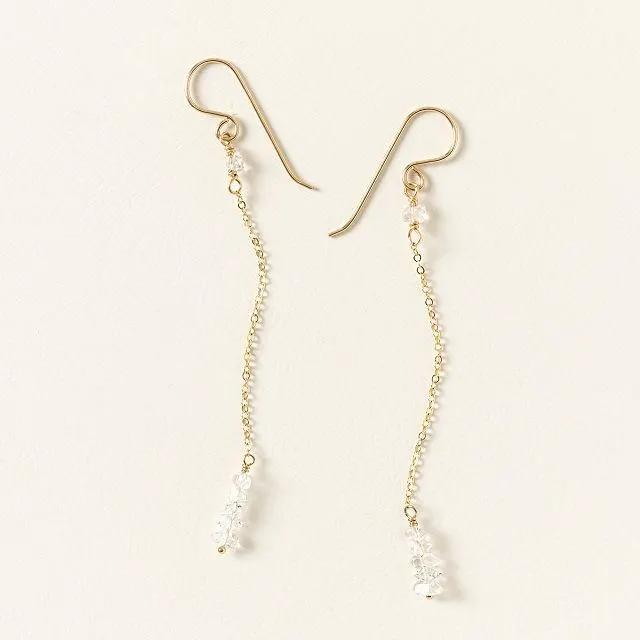 Herkimer Diamond Whisper Earrings​