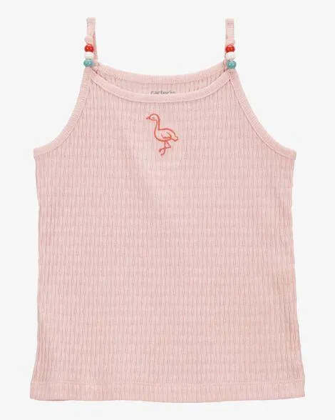 Baby Flamingo Ribbed Tank Top