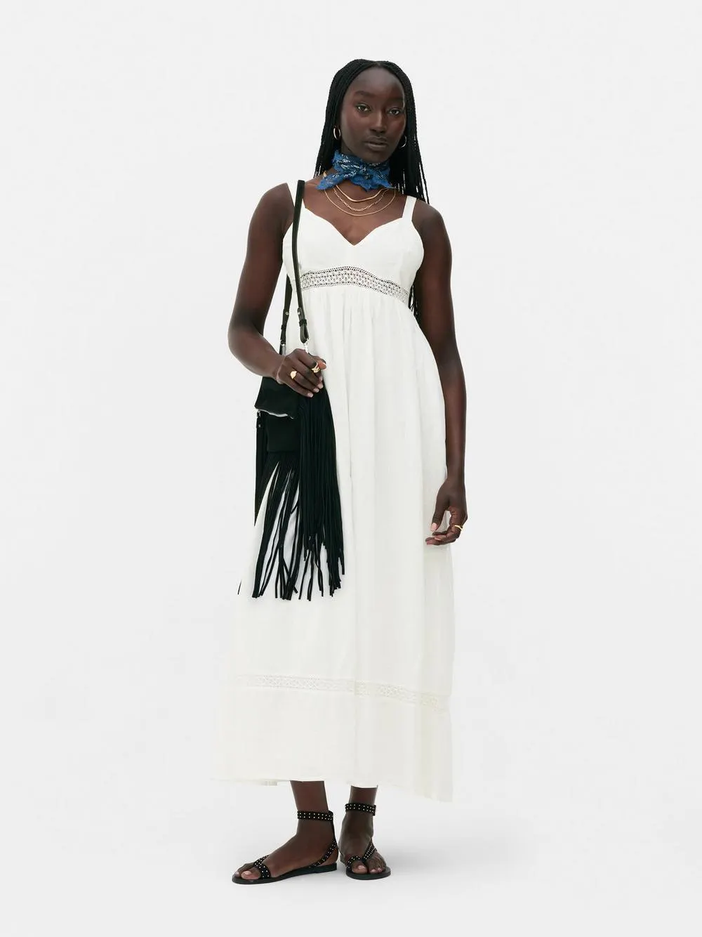 „Rita Ora“ Midikleid mit Leiterspitze