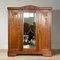 Antique Art Deco Wardrobe with Mirror in Oak, 1930