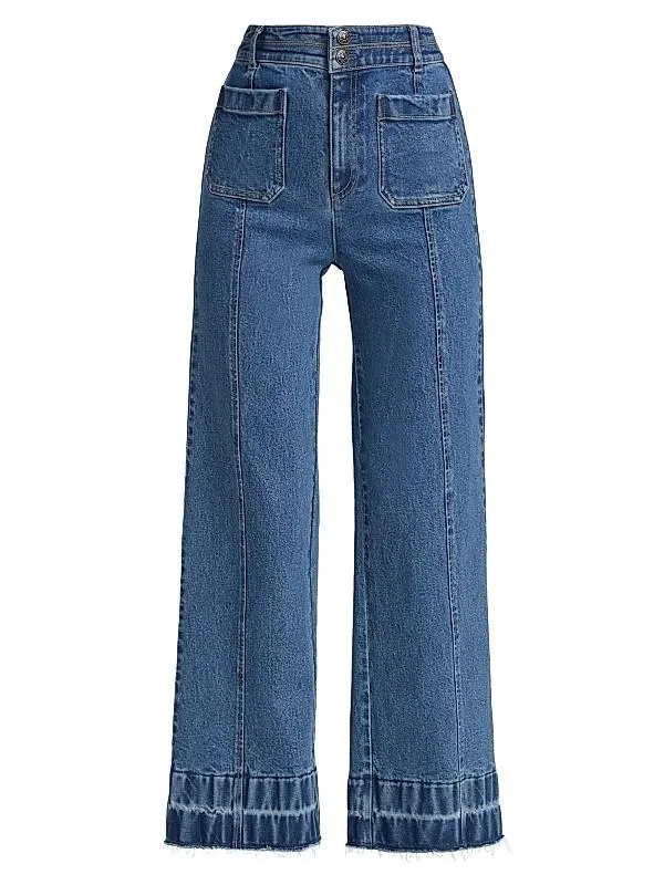 Dorothea Wide-Leg Denim Pants
