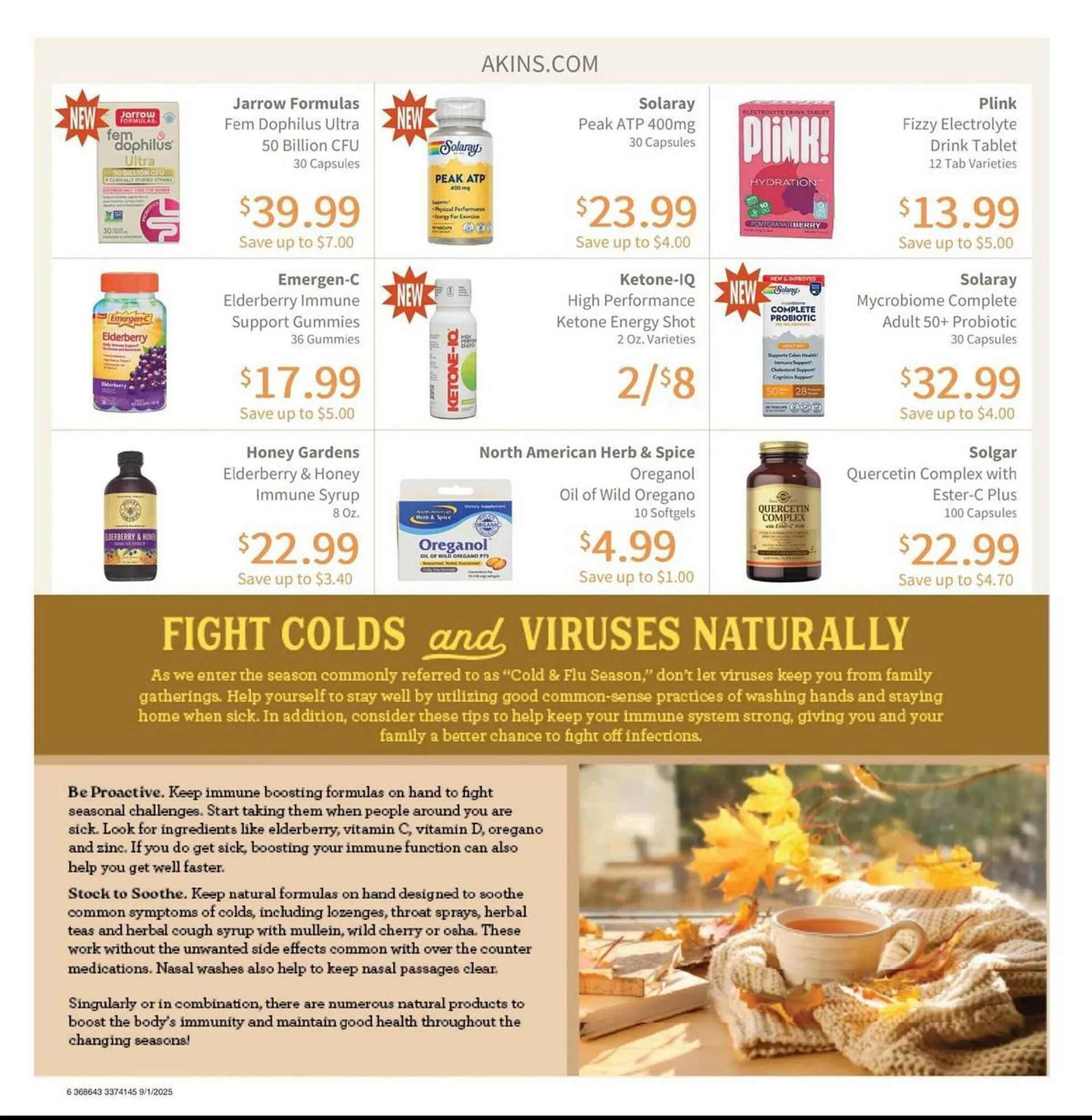 Weekly promotion Akin's Natural Foods weekly ad spanning from September 1 to September 30 2025 - Page 6 for Catalogue 365