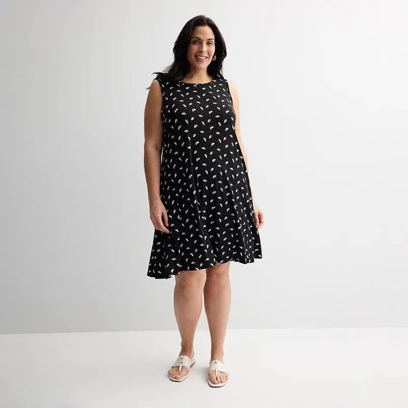 Plus Size Croft & Barrow® Sleeveless Tank Swing Dress