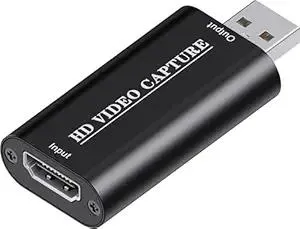 VIXLW 4K HDMI Video Capture Card, Cam Link Card, HDMI to USB 2.0 Game Audio Adapter, Record Capture Device for Streaming, Teaching, Gaming, Live Broadcasting, Video Conference