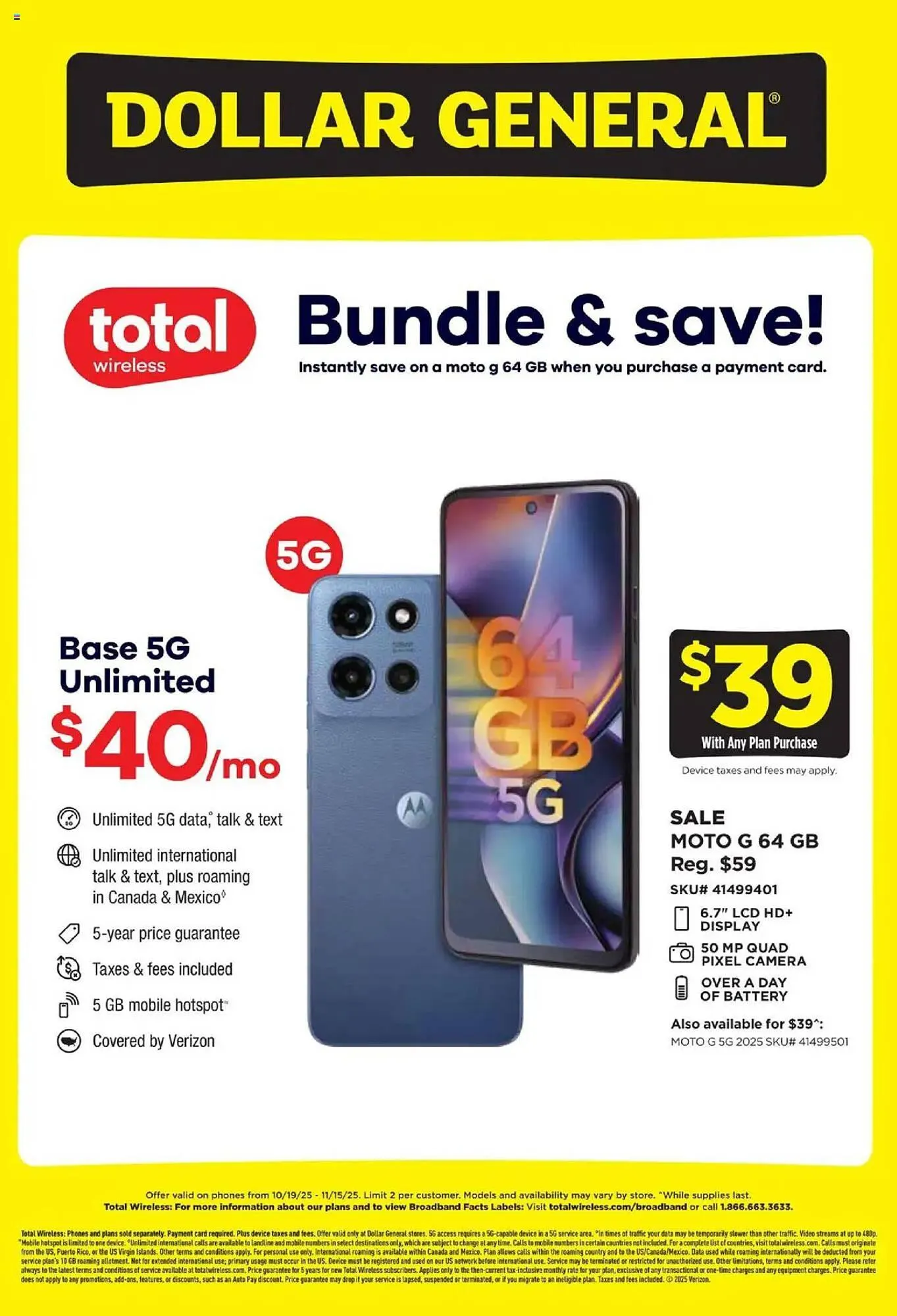Weekly ad Dollar General weekly ad from October 19 to November 15 2025 - Page 1