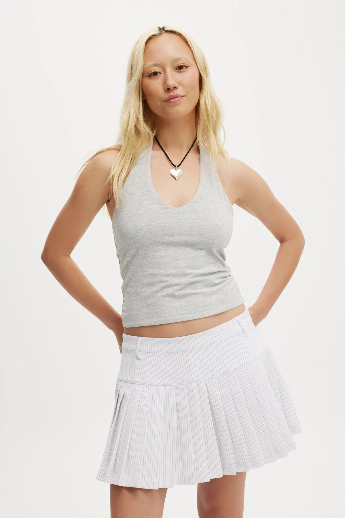 Luis Suiting Pleated Skirt