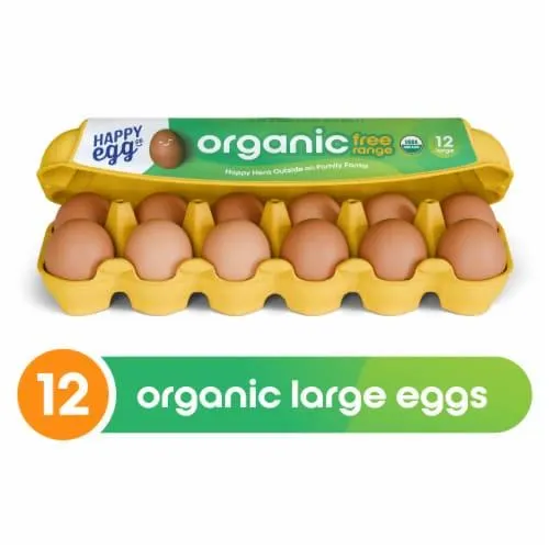 Happy Egg Co.® Organic Free Range Large Brown Eggs
