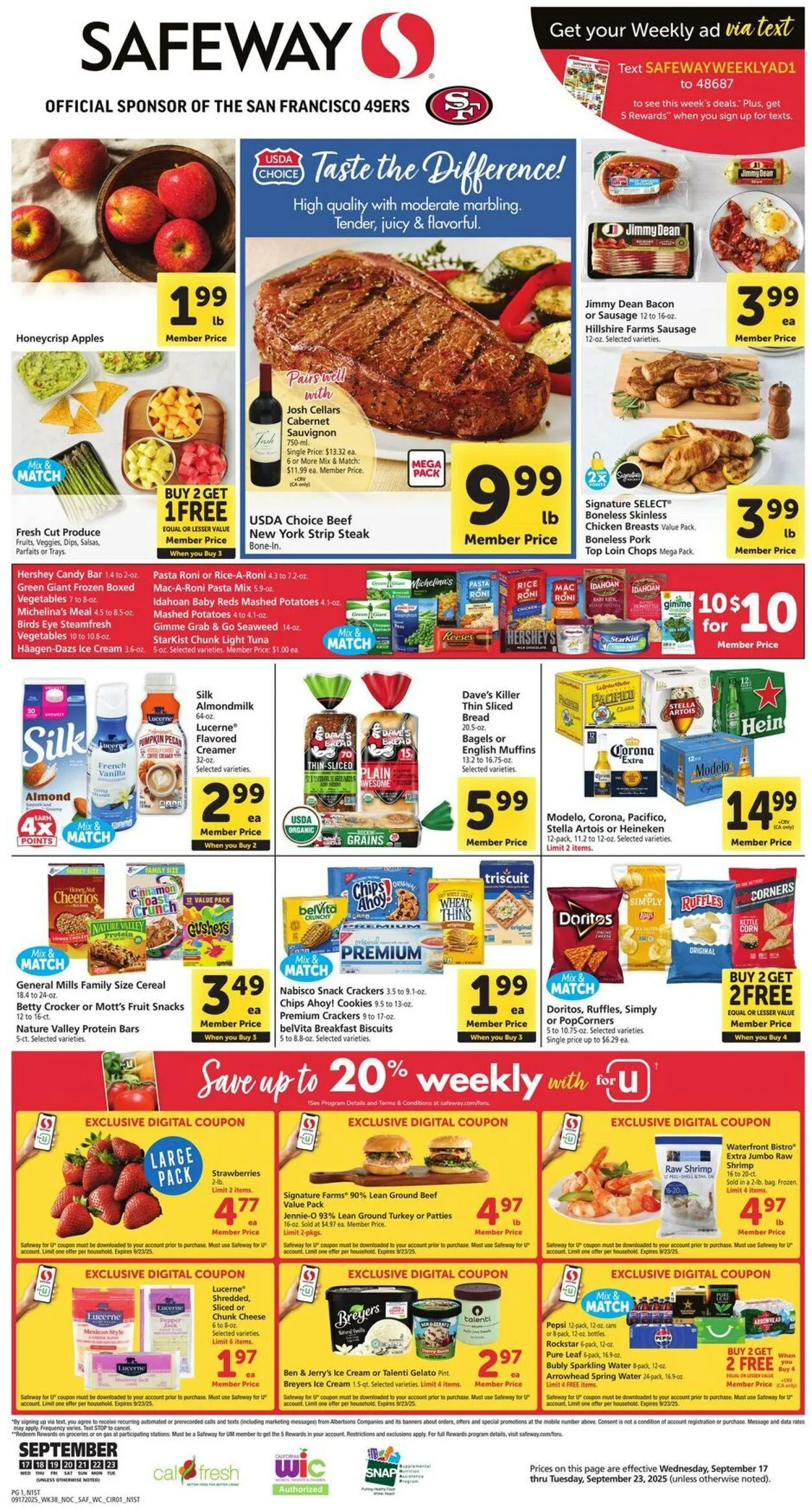 Weekly ad Safeway Current weekly ad from September 17 to September 23 2025 - Page 1