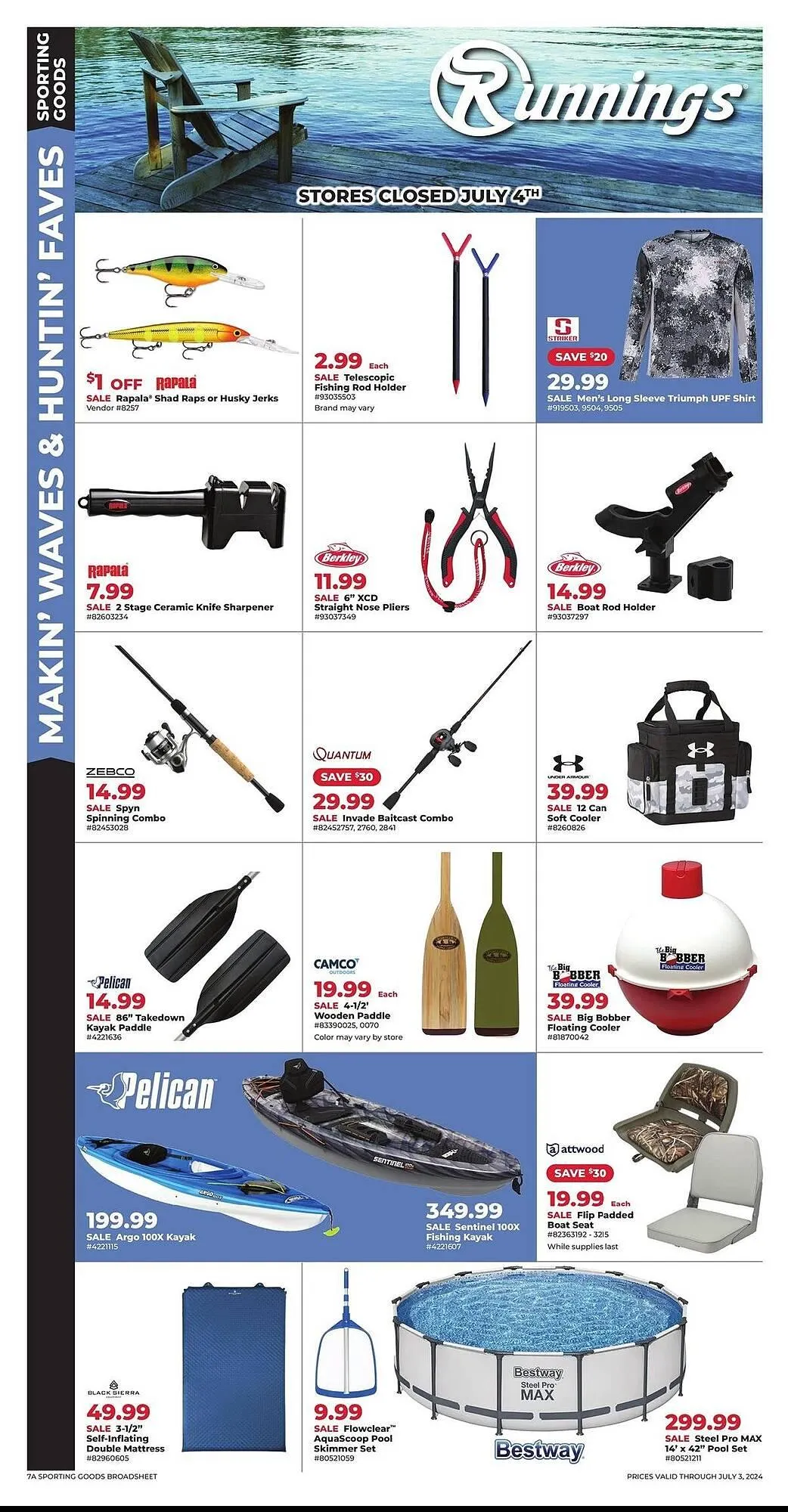 Weekly ad Runnings Weekly Ad from June 22 to July 3 2024 - Page 1