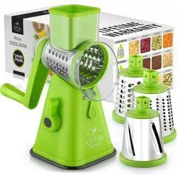 Zulay® Rotary Cheese Grater with Blades - Green