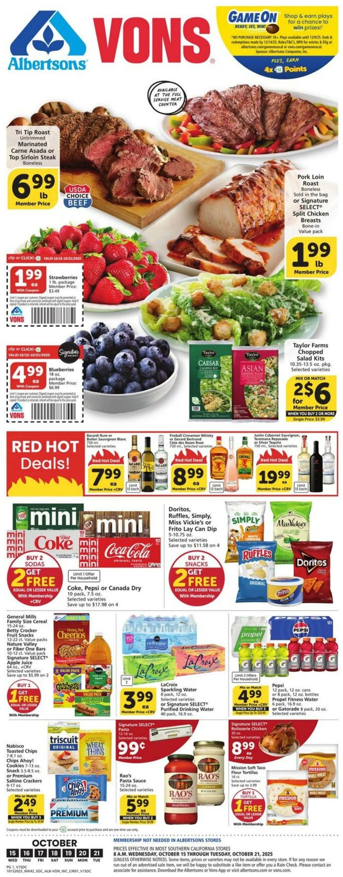 Weekly ad Vons Current weekly ad from October 15 to October 21 2025 - Page 1