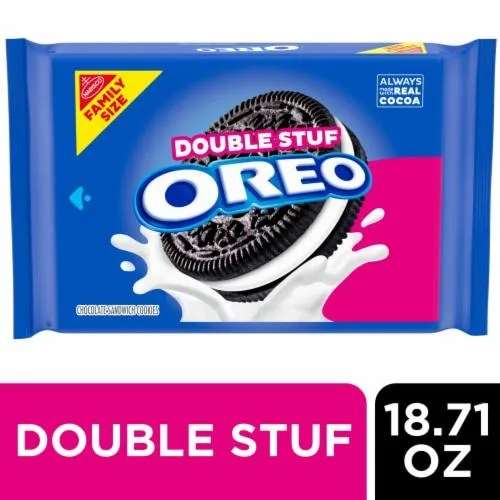 OREO Double Stuf Chocolate Sandwich Cookies Family Size