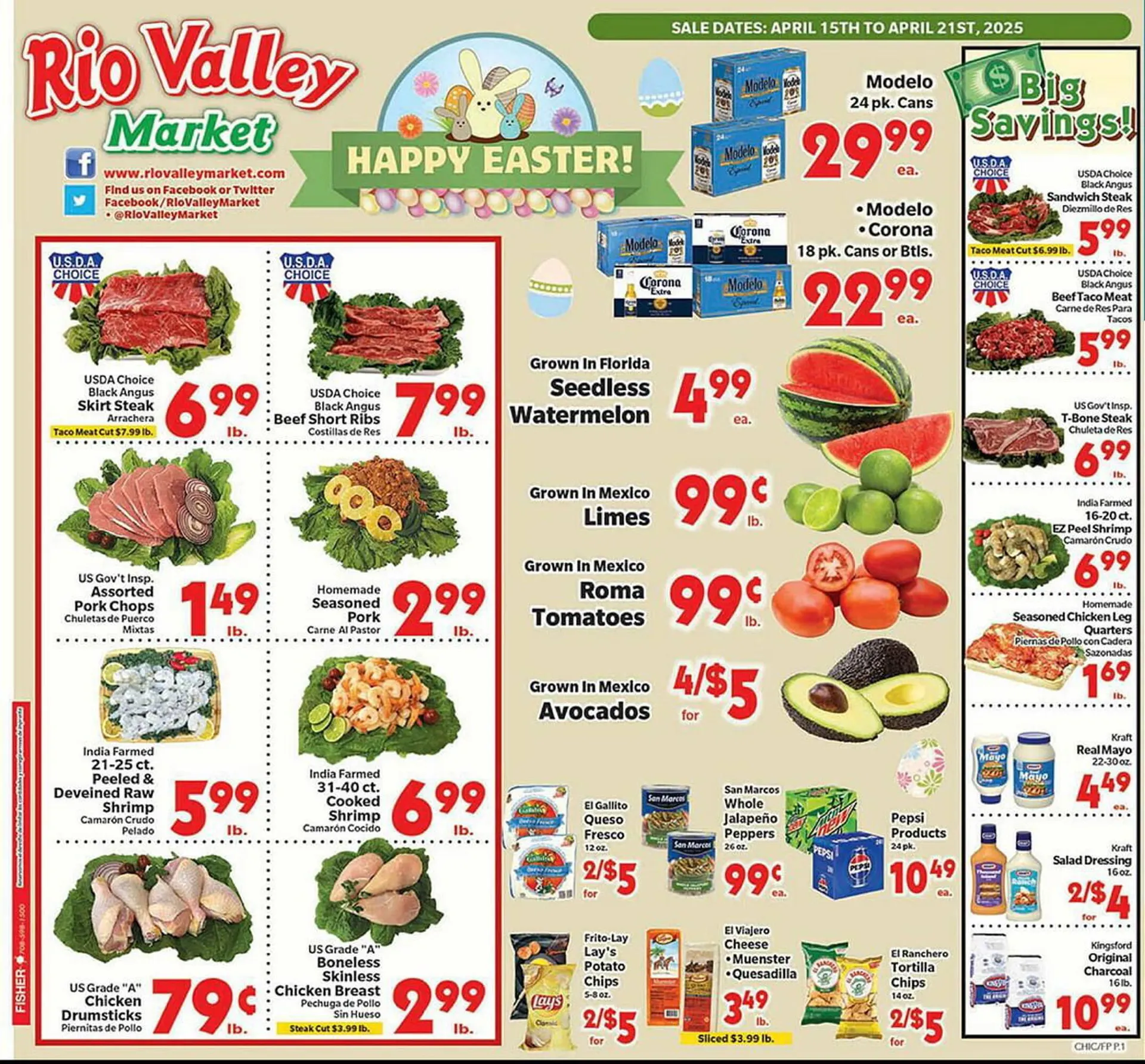 Weekly ad Rio Valley Market Weekly Ad from April 15 to April 21 2025 - Page 1