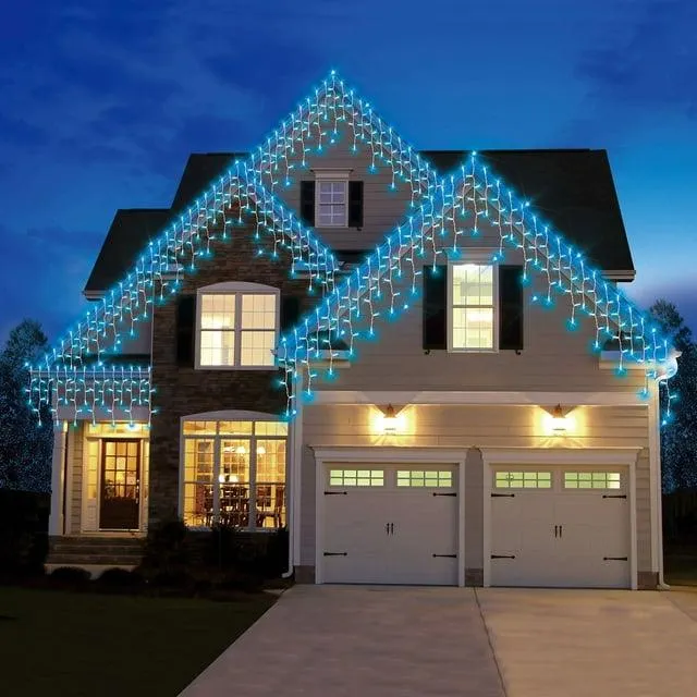 Member's Mark 300ct LED Icicle Lights, 18' Lighted Length