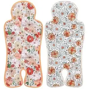 Pinkunn 2 Pcs Gel Car Seat Cooling Pad for Baby Summer Breathable Ice Cushion Multifunctional Ice Stroller Cooler Mat for Stroller Baby Dining Chair Child Safety Seat(Classic Color,Flower)