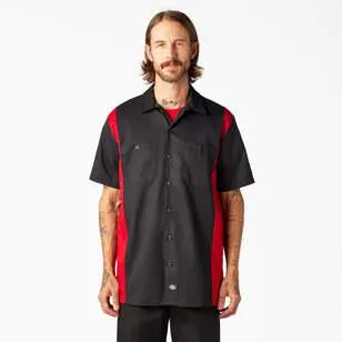 Two-Tone Short Sleeve Work Shirt