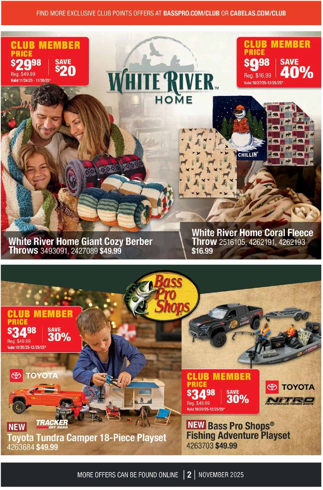 Weekly promotion Bass Pro Current weekly ad spanning from November 1 to November 30 2025 - Page 2 for Catalogue 365