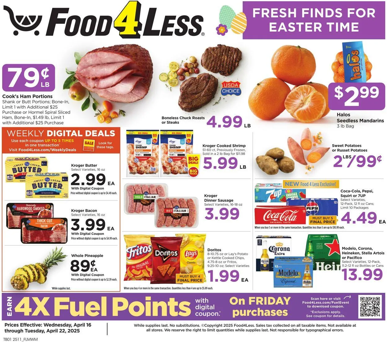 Catálogo de Food 4 Less Current weekly ad 16 de abril al 22 de abril 2025 - Página 1