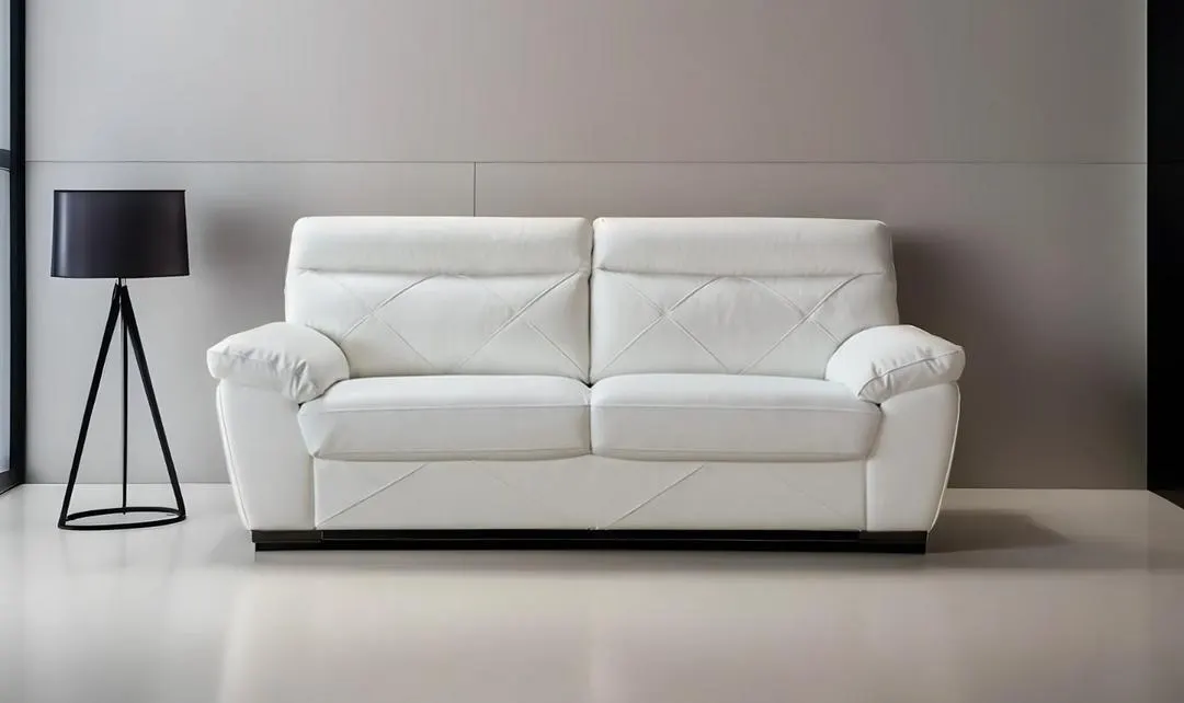 Gio Italia Latitude 2-Seater X-Tufted Leather Stationary Sofa with Headrest