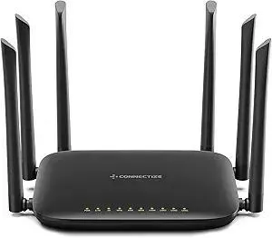 Gigabit WiFi Router, AC2100 Dual Band High Speed Wireless Router, 6 Antennas, MU-MIMO for Superb 2300 Sq.Ft Coverage & 30+ Devices, Easy Setup, Parental Control(Model: Connectize G6), Black