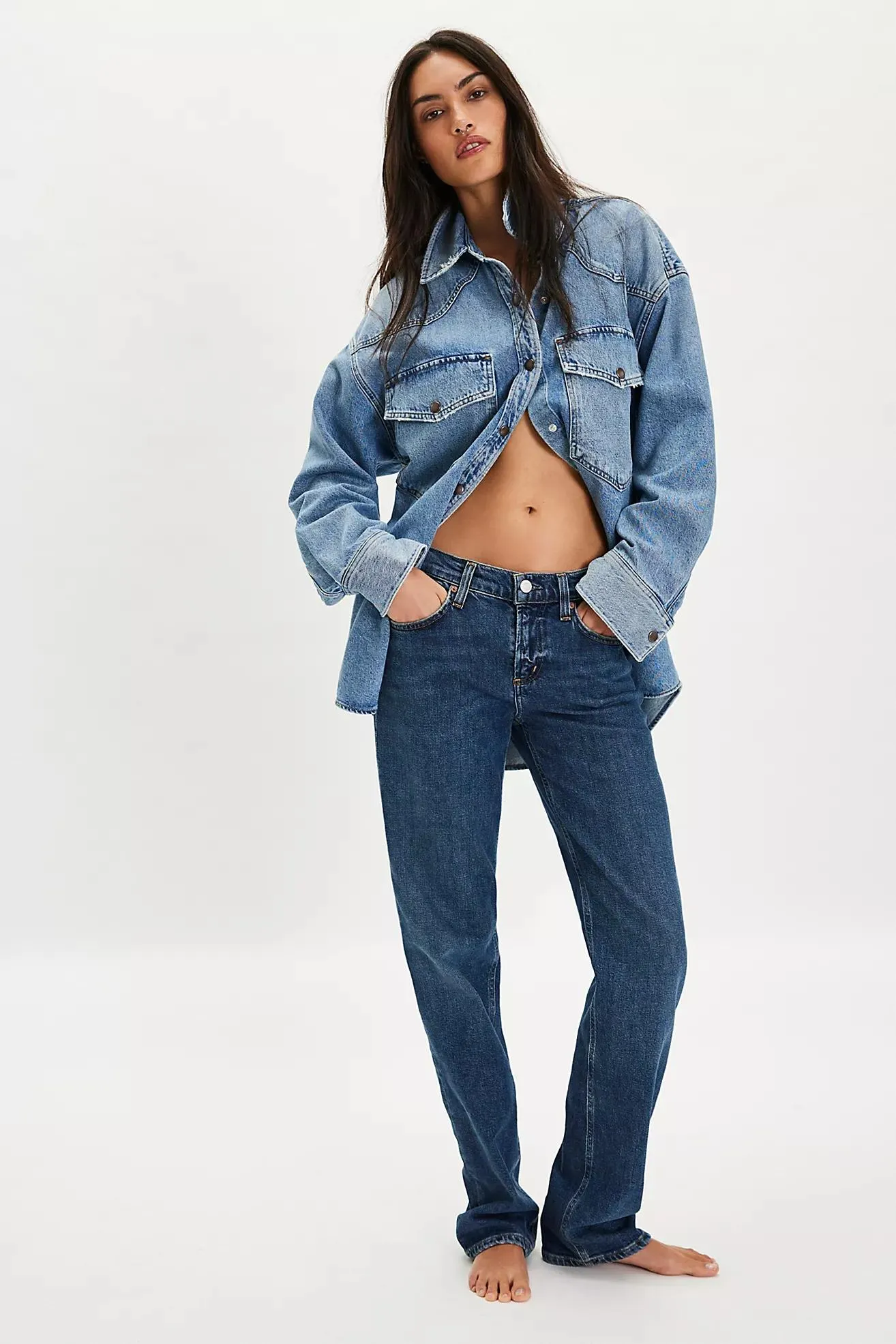 AGOLDE Low-Rise Slim Jeans