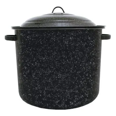 Granite-Ware 21 Qt Black Large Stock Pot w/Lid