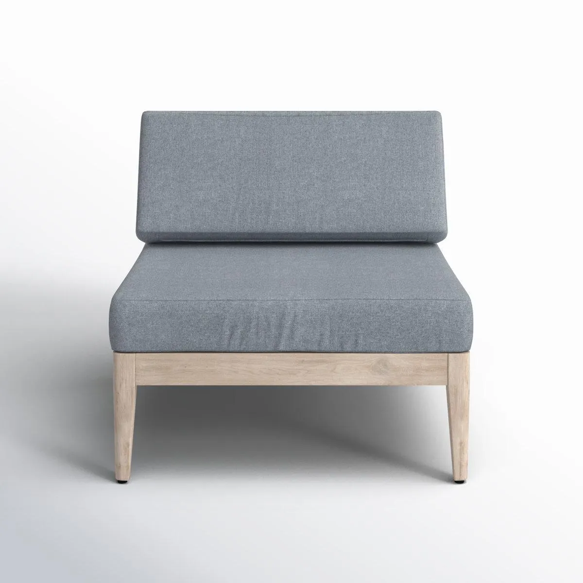 Deloris Acacia Outdoor 30" Armless Chair with Cushions