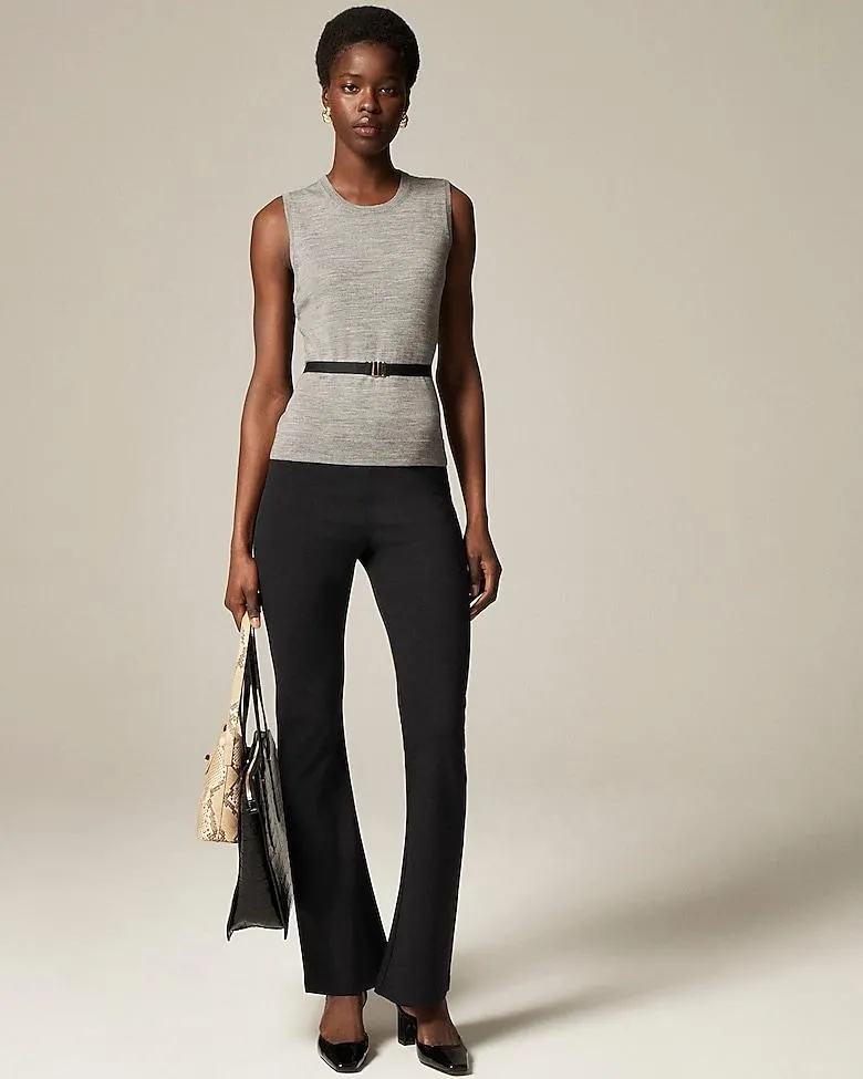 Slim-flare pant in stretch ponte