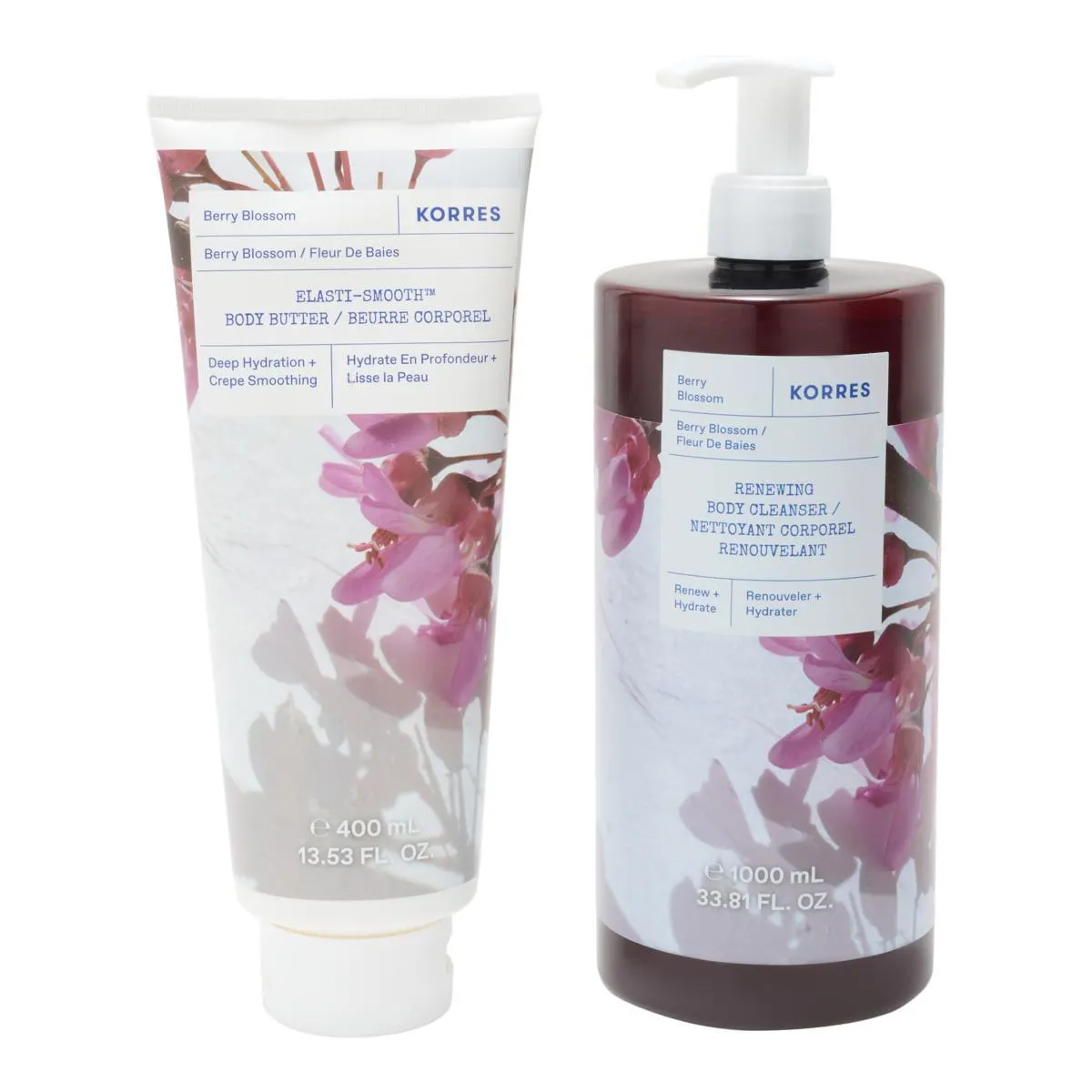 Korres 2pc Jumbo Body Cleanser and Body Butter Set