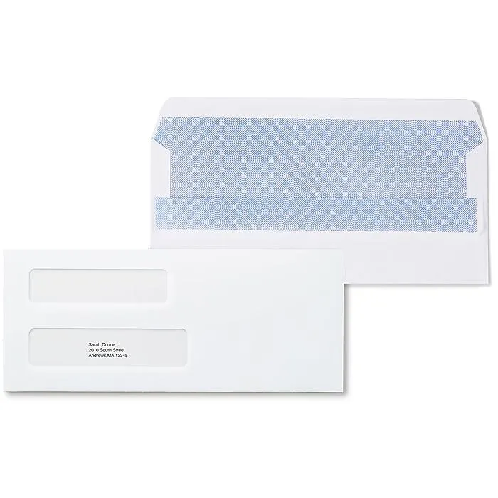 Staples Self Seal Self Seal Security Tinted #9 Double Window Envelopes,