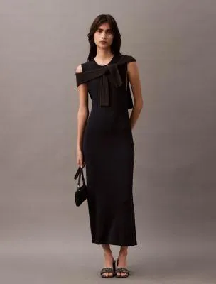 Viscose Ribbed Maxi Dress