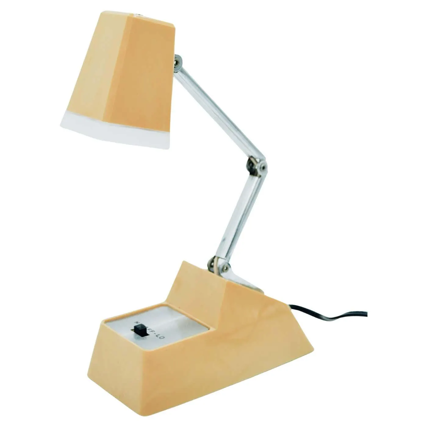 Vintage Butter Yellow Adjustable Task Desk Lamp, Model HH-16, Well-Lite, 1970