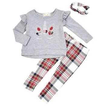 Toddler Girl BTween® Pullover & Plaid Leggings Set w/Headband