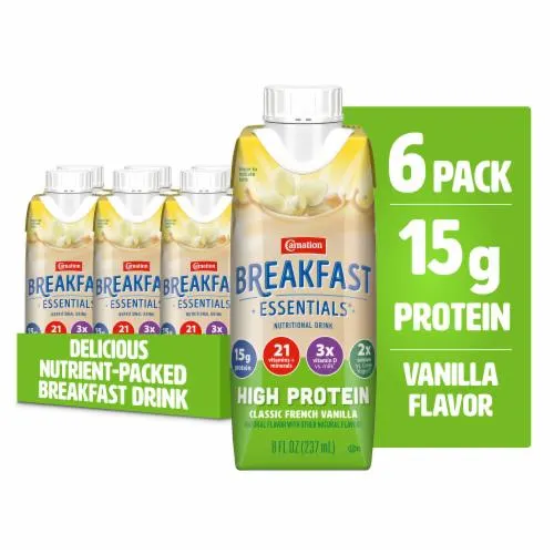 Carnation Breakfast Essentials High Protein Ready to Drink Vanilla Protein Shake Multipack