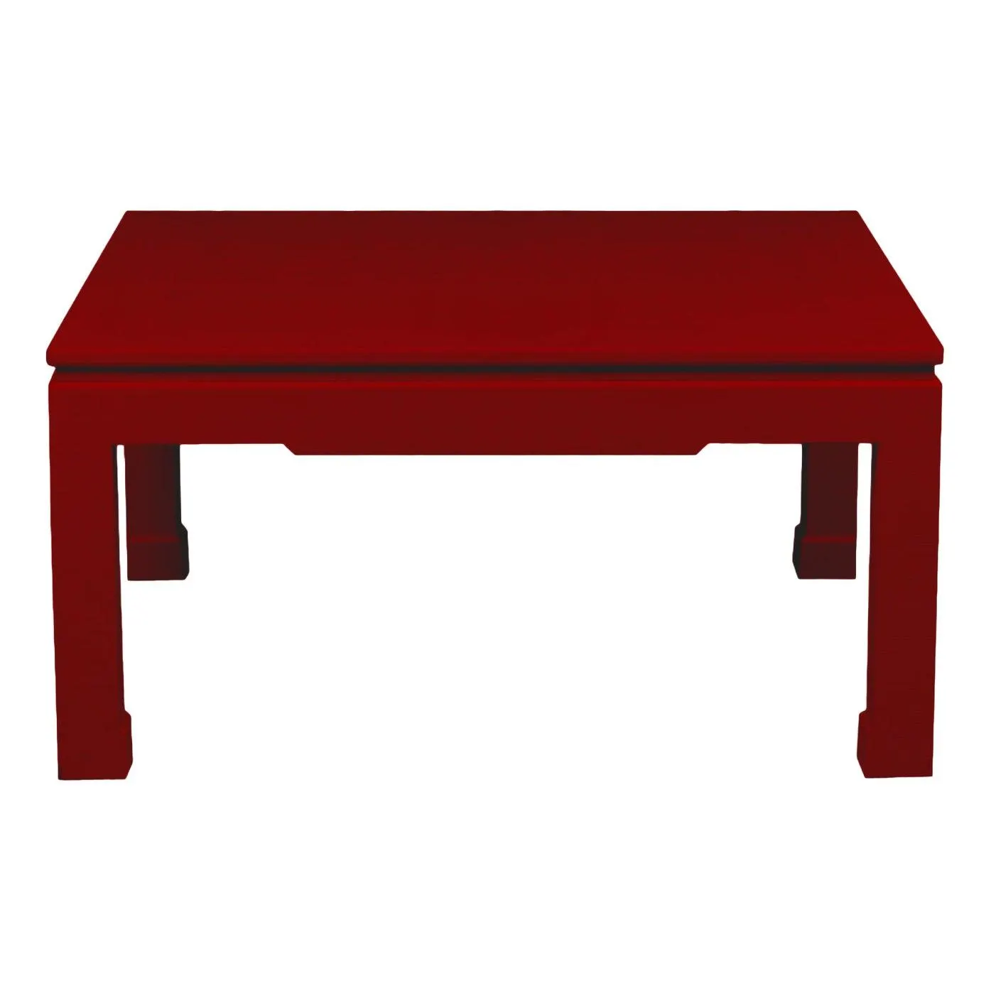 Carl Springer Style Classic Burgundy Raffia-Wrapped Ming Coffee Table