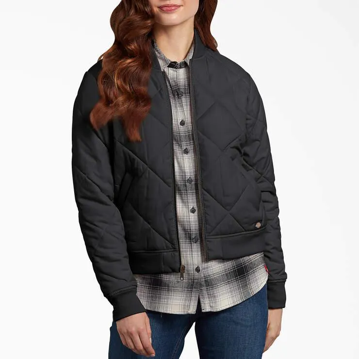 Women's Quilted Bomber Jacket