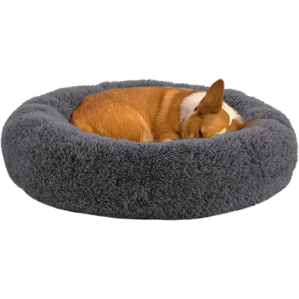 Calming Dog Bed For Home, Anti-anxiety Round Donut Cuddle Pet Beds, Dog Beds With Plush Faux Fur,Washable,Warm Dog bed