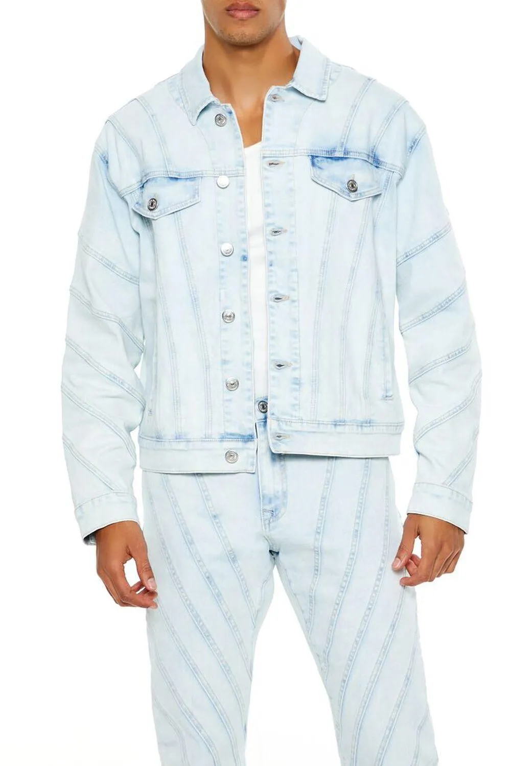 Stitched Trucker Denim Jacket