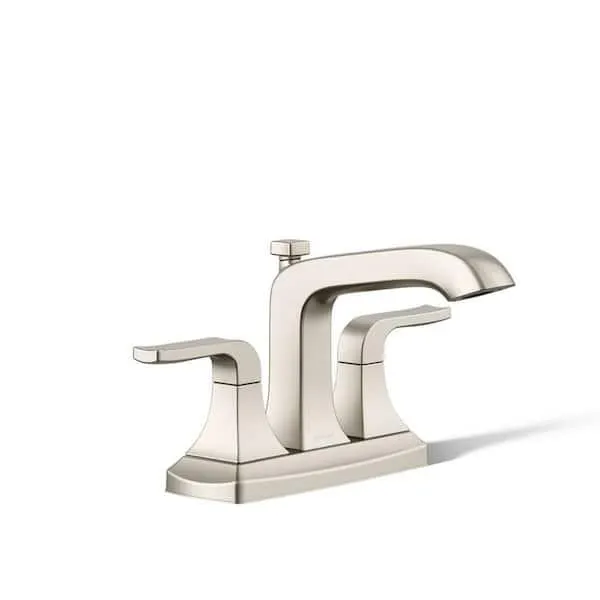 Rubicon 4 in. Centerset 2-Handle Bathroom Faucet in Vibrant Brushed Nickel