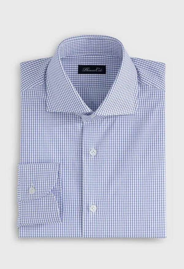 Micro Check Poplin Dress Shirt