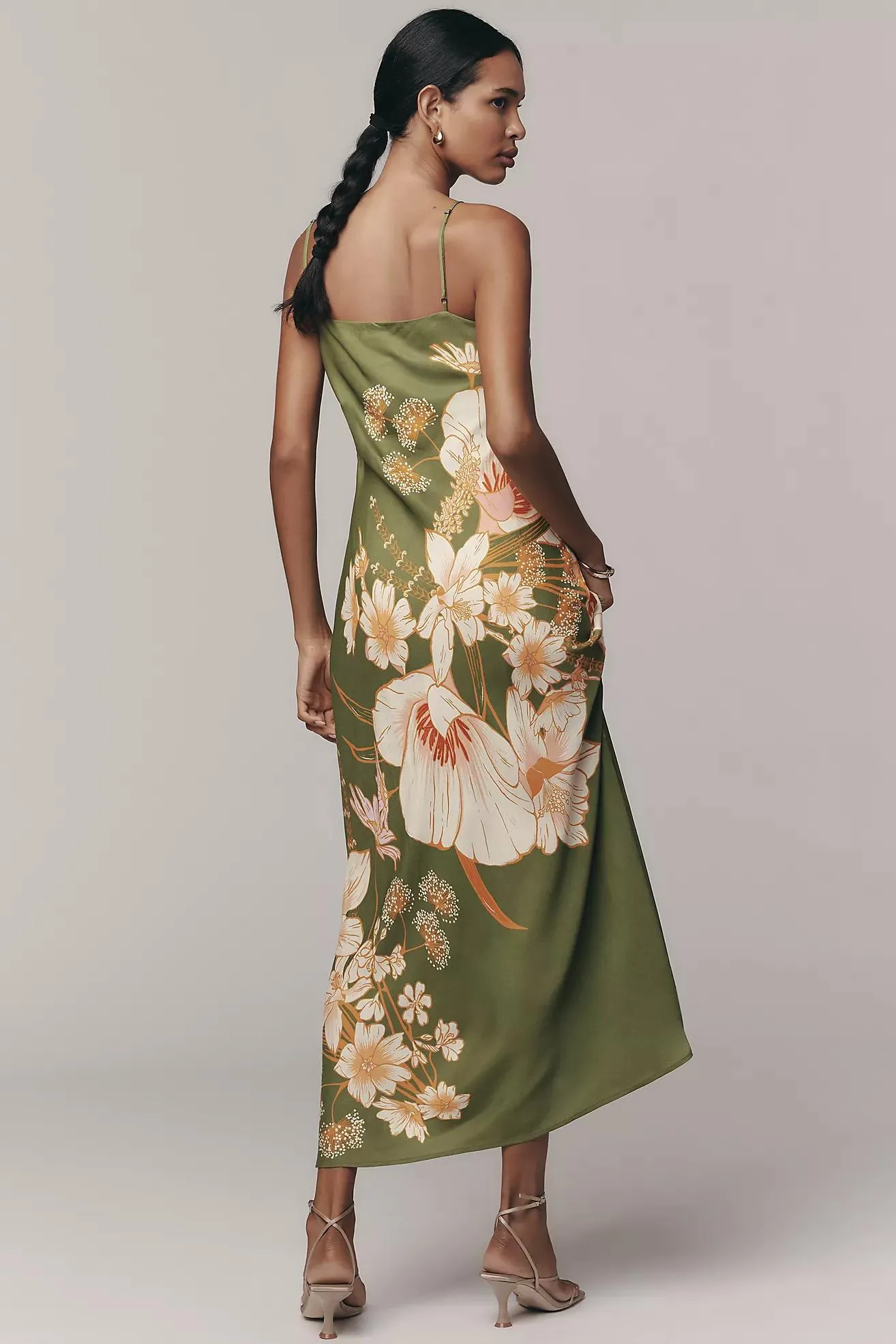 Farm Rio x Anthropologie Floral Maxi Slip Dress